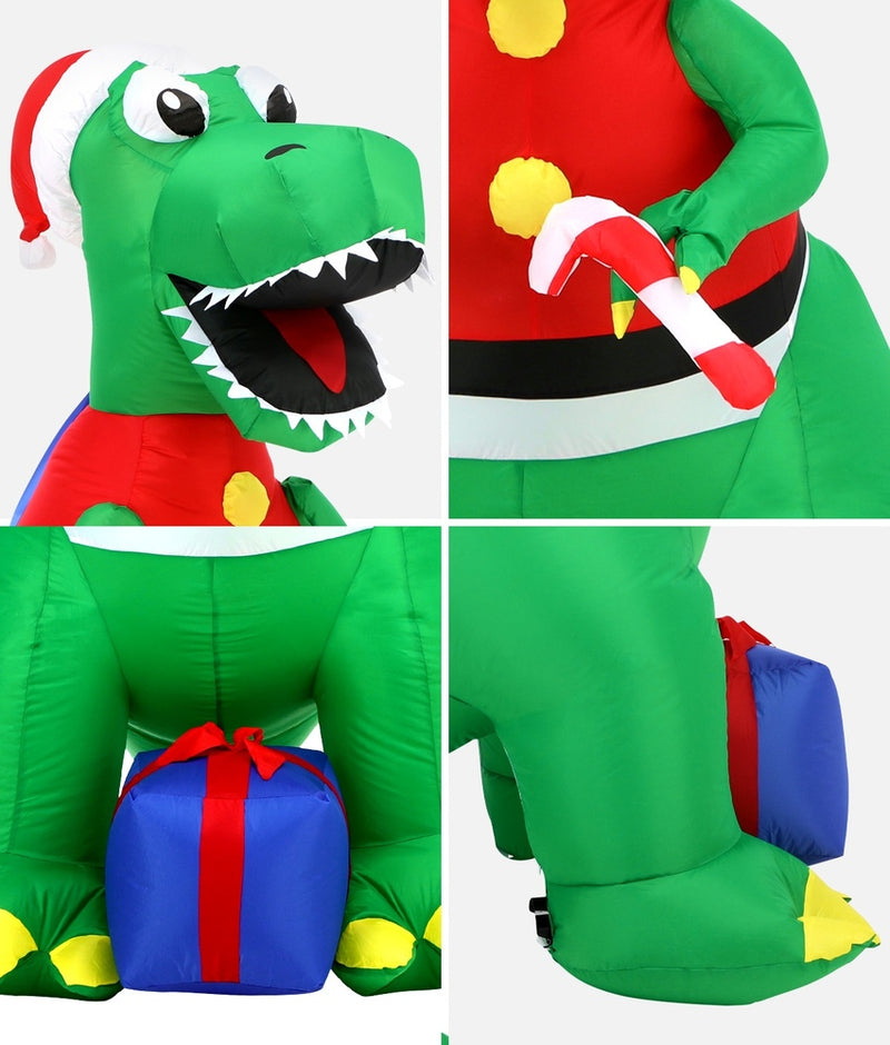 Mazam Christmas Dinosaur Inflatable with LED Lights