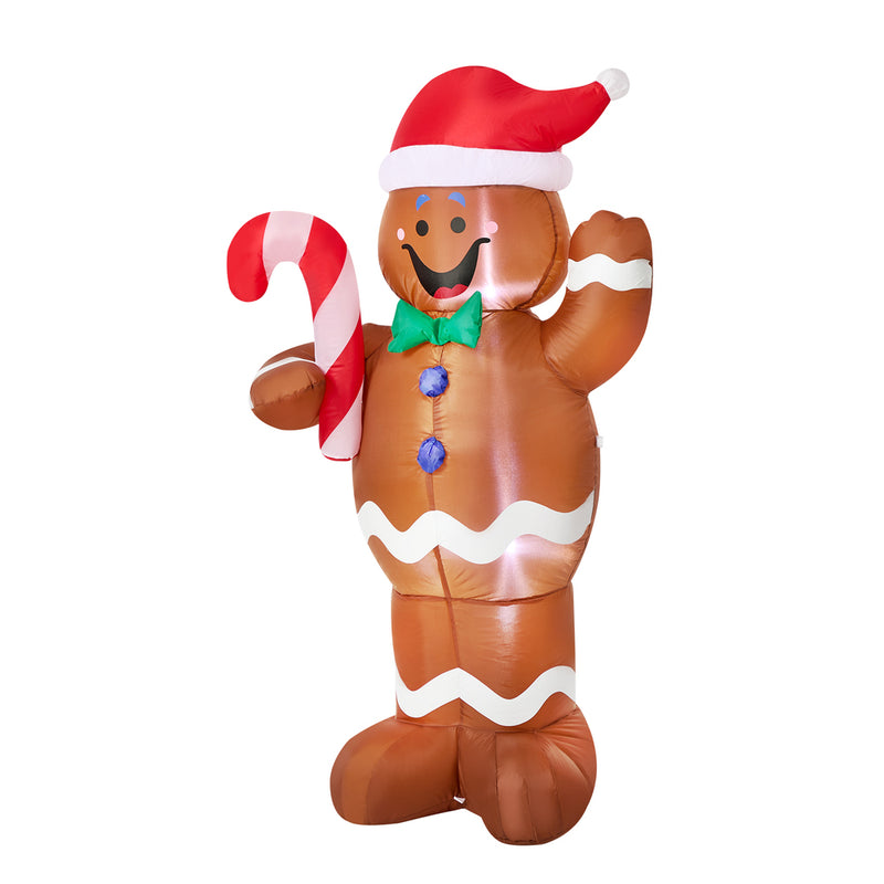 Tinseltown 1.5M Christmas Inflatable Gingerbread Man LED Light