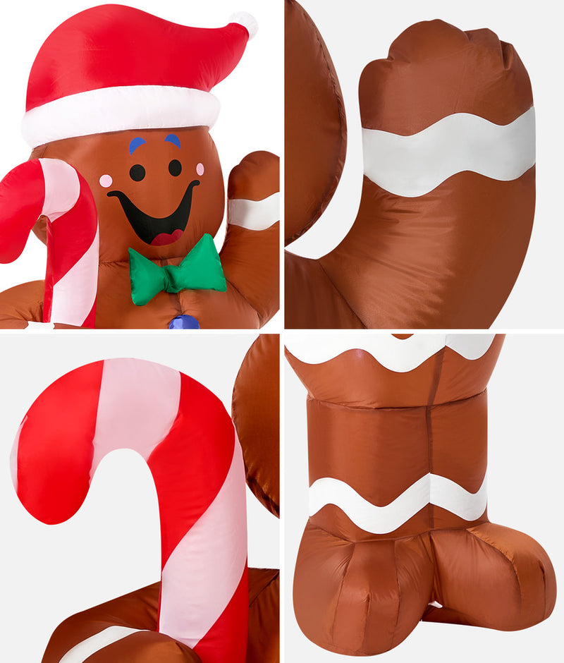 Tinseltown 1.5M Christmas Inflatable Gingerbread Man LED Light