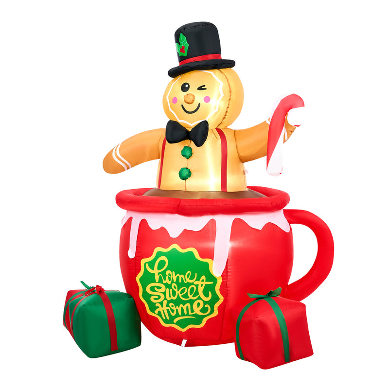 Tinseltown 1.8M Christmas Inflatable Gingerbread Man with LED Lights