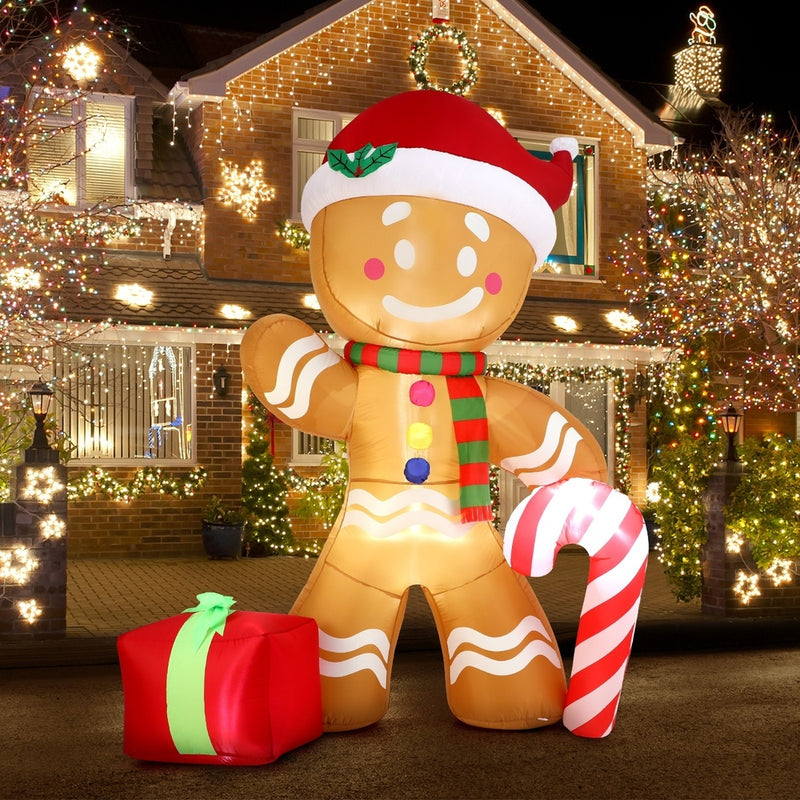 Mazam Christmas Inflatable Gingerbread Man with LED Lights