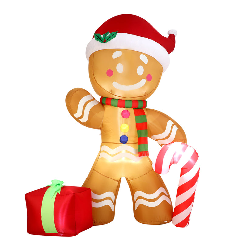 Mazam Christmas Inflatable Gingerbread Man with LED Lights