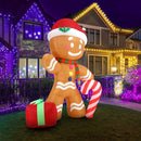 Mazam Christmas Inflatable Gingerbread Man with LED Lights