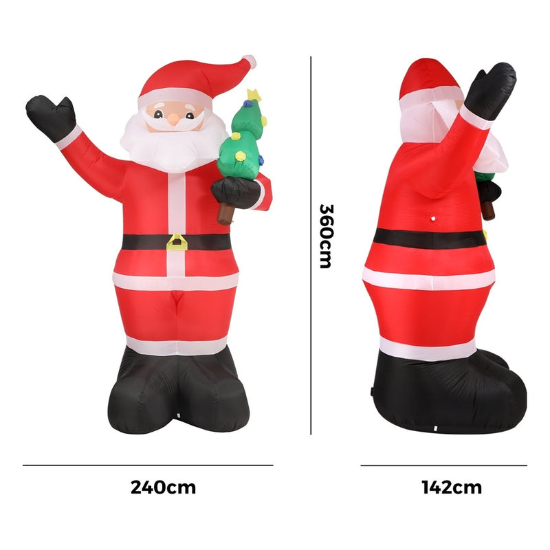 Mazam Christmas Inflatable Santa Claus with LED Lights 360cm