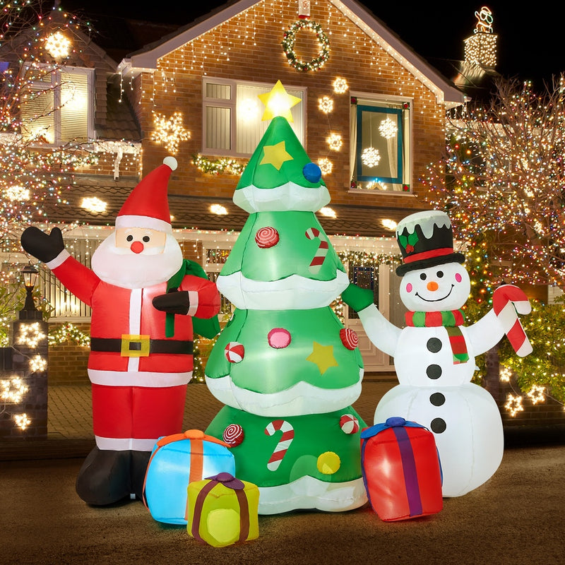 Tinseltown 2.4M Set of 3 Christmas Inflatable with LED Light