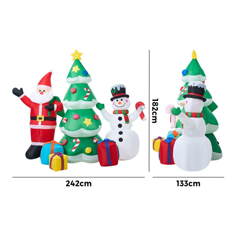 Tinseltown 2.4M Set of 3 Christmas Inflatable with LED Light