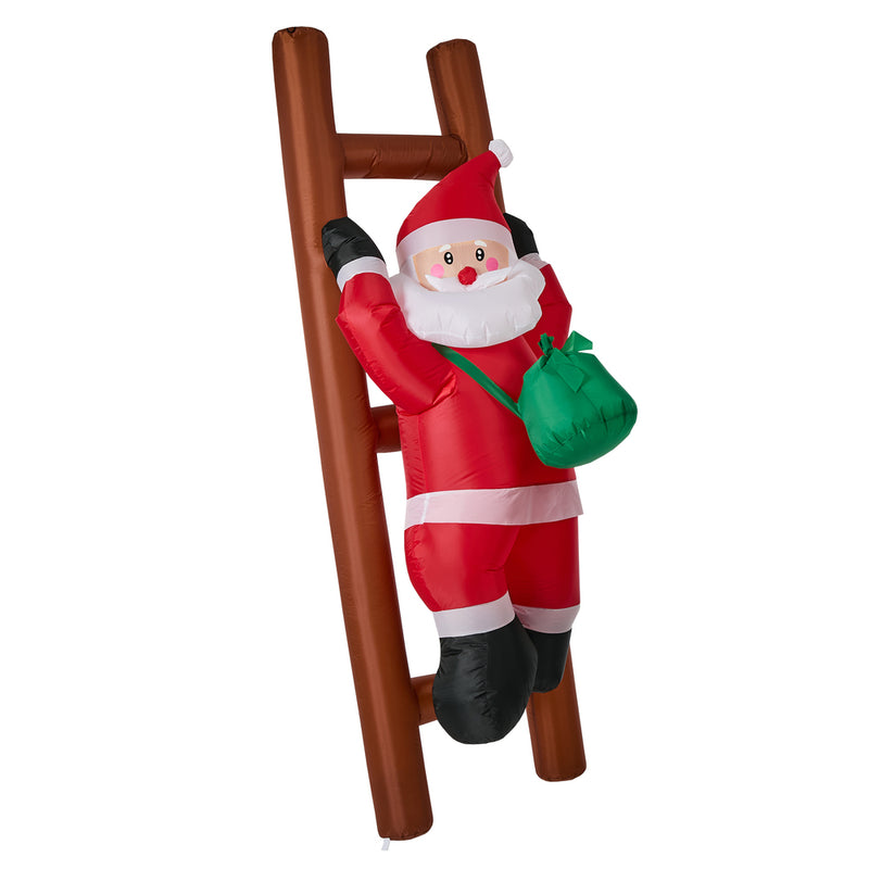 Tinseltown 2.4M Christmas Inflatable Santa Ladder LED Light