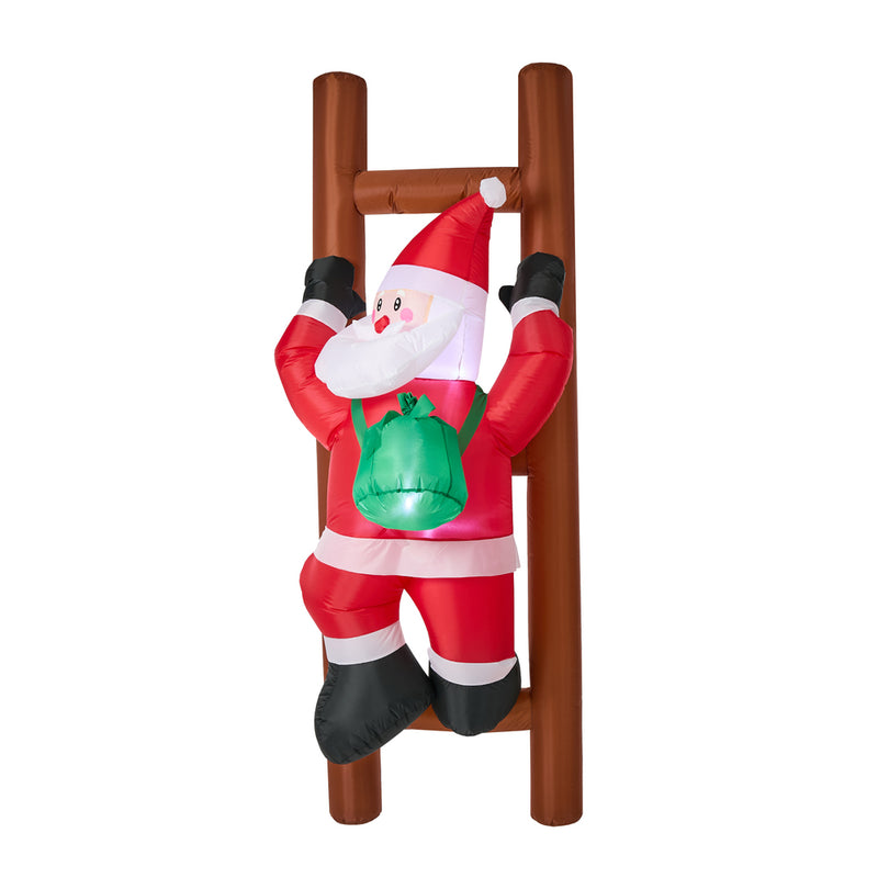 Tinseltown 2.4M Christmas Inflatable Santa Ladder LED Light