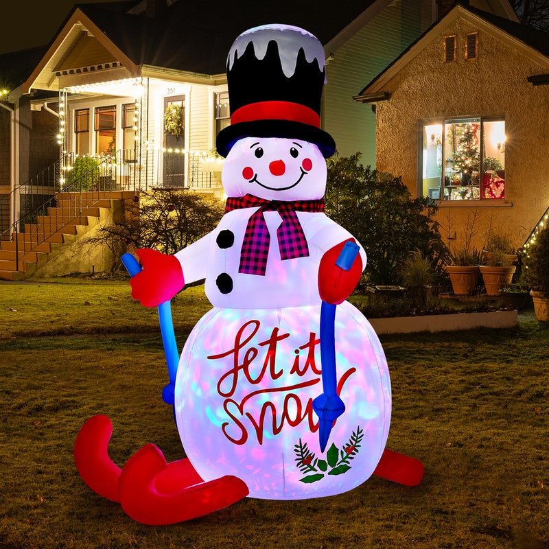 Tinseltown 1.8M Christmas Inflatable Snowman with LED Light