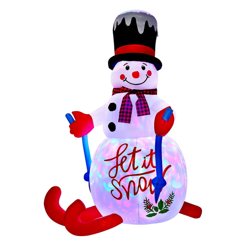 Tinseltown 1.8M Christmas Inflatable Snowman with LED Light