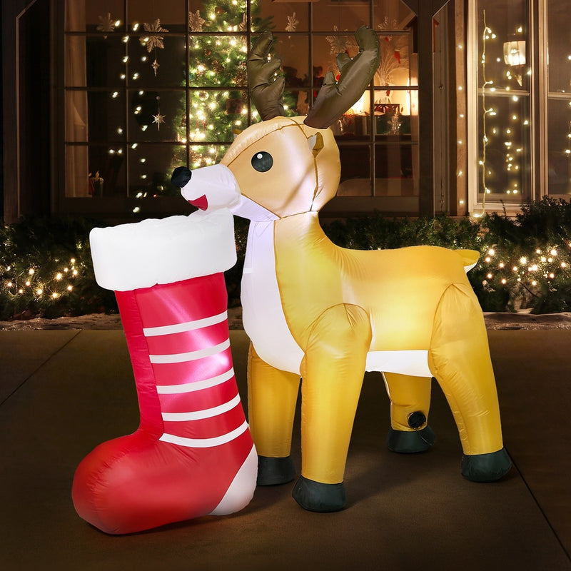 Tinseltown 1.8M Christmas Inflatable Reindeer LED Light