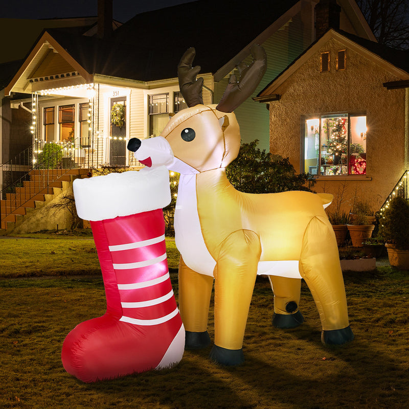 Tinseltown 1.8M Christmas Inflatable Reindeer LED Light