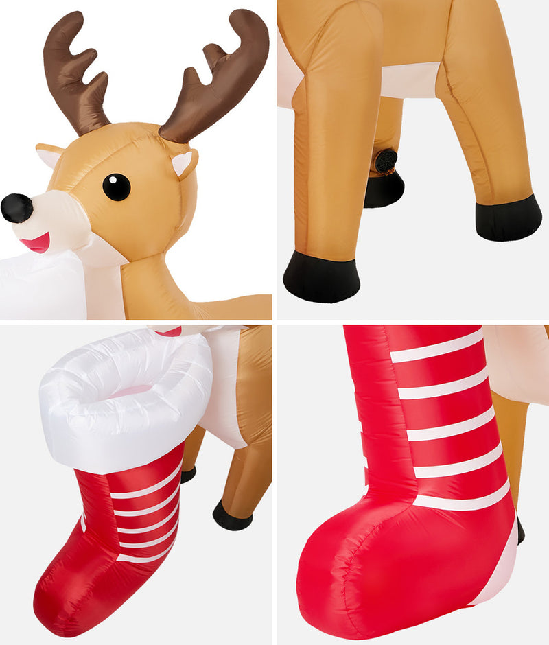 Tinseltown 1.8M Christmas Inflatable Reindeer LED Light