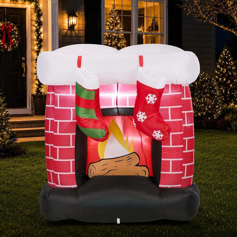 Tinseltown 1.5M Christmas Inflatable Fireplace LED Light