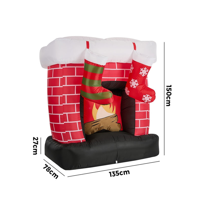 Tinseltown 1.5M Christmas Inflatable Fireplace LED Light