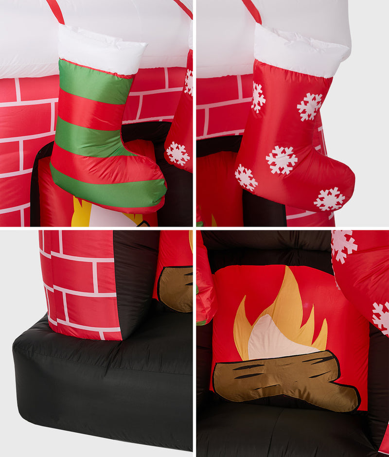Tinseltown 1.5M Christmas Inflatable Fireplace LED Light