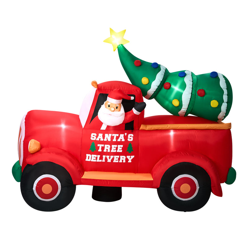 Tinseltown 2.2M Christmas Inflatable Santa Truck with LED Lights