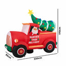 Tinseltown 2.2M Christmas Inflatable Santa Truck with LED Lights