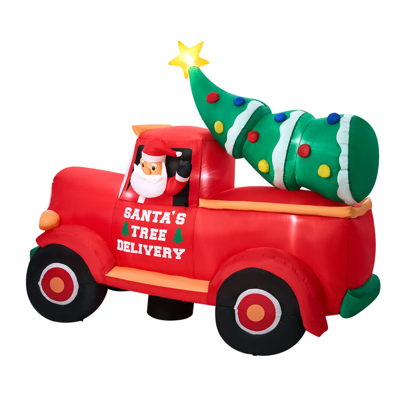 Tinseltown 2.2M Christmas Inflatable Santa Truck with LED Lights