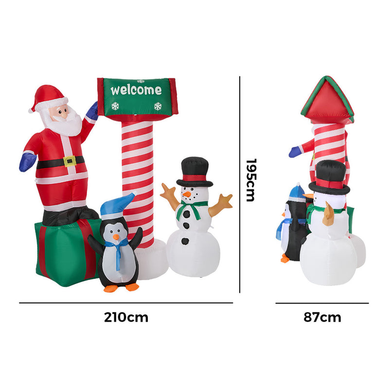 Tinseltown Christmas Inflatable Santa LED Light