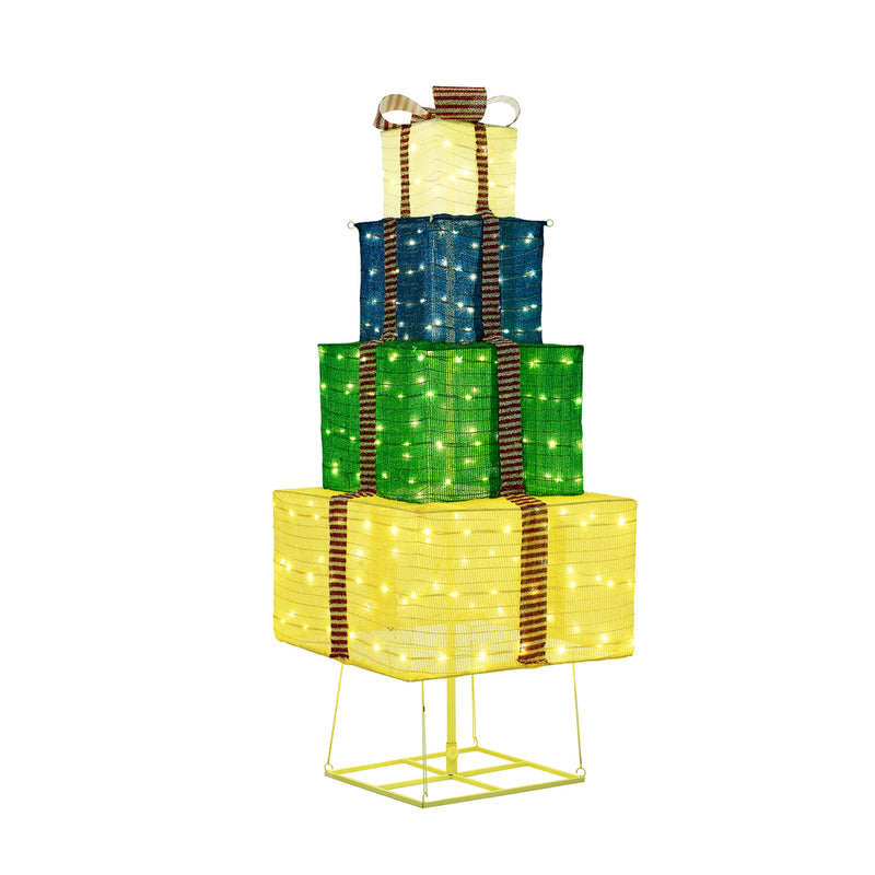 Tinseltown 3D Christmas Light LED 142cm Gift Xmas Boxes 8 Effects