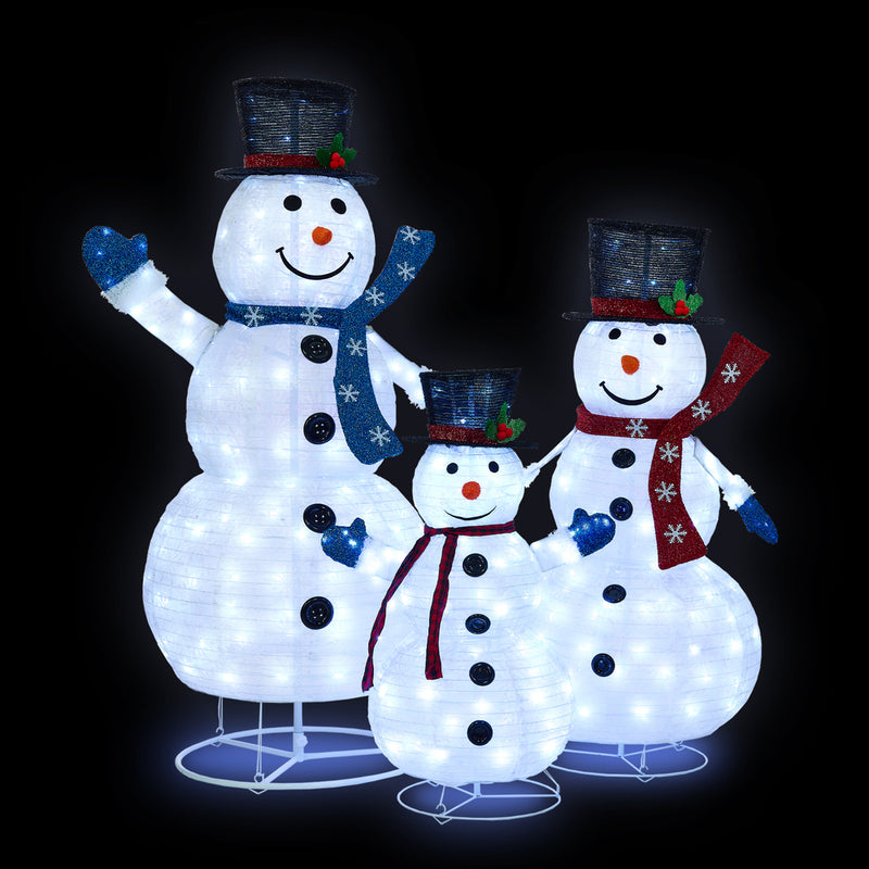 Tinseltown 3D Christmas LED Lights Set of 3 Snowmen