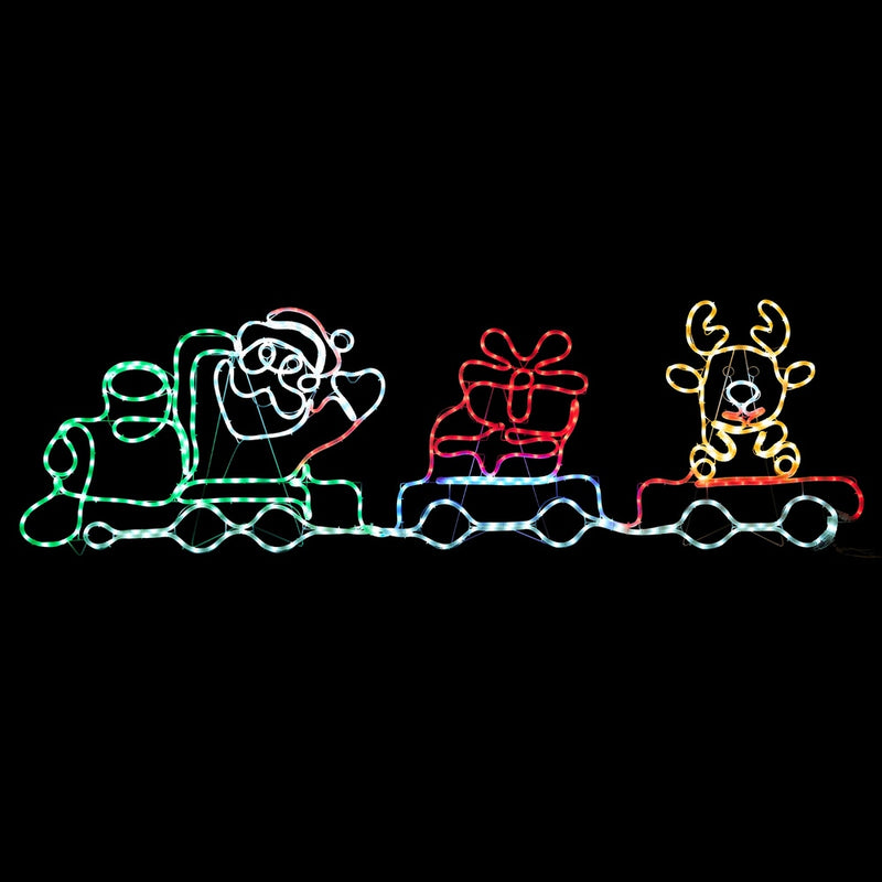 Tinseltown Christmas Light LED Motif Lights Santa Train 196cm