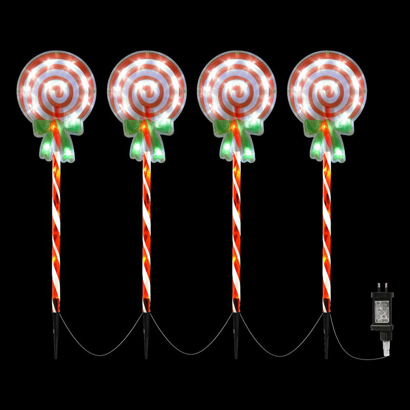 Jingle Jollys 4 PCS Christmas Lights Path Ground Light Garden Decorations 68 LED