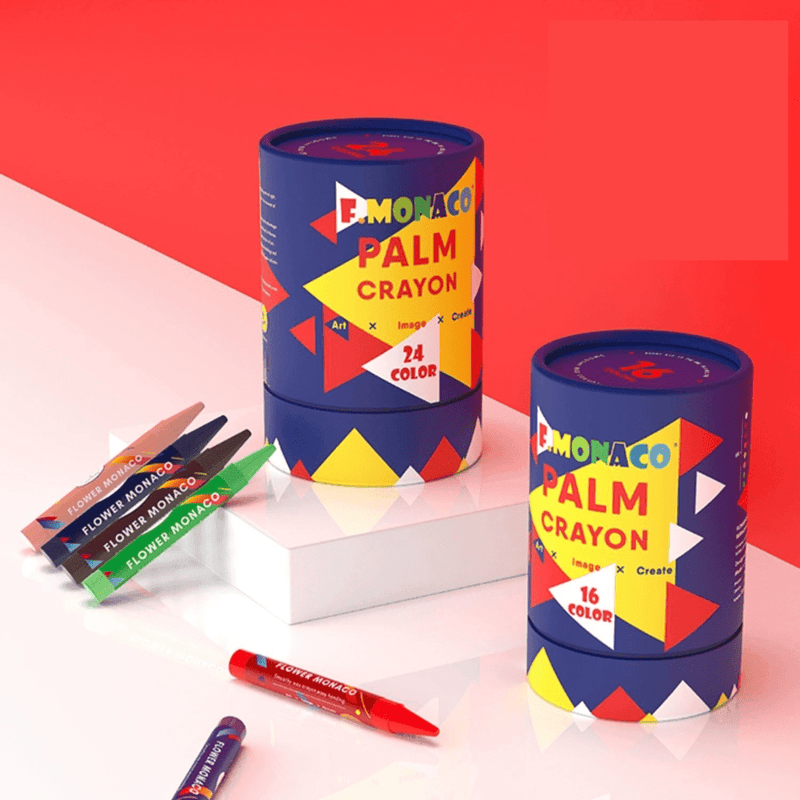Flower Monaco Palmy Crayons 16 Colours-1954803153165750275