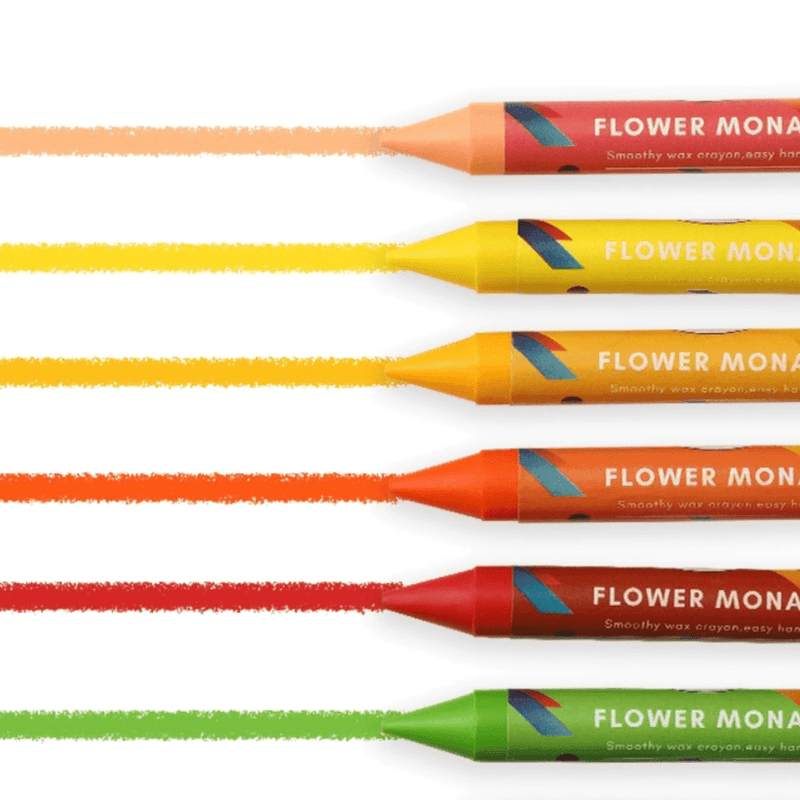 Flower Monaco Palmy Crayons 16 Colours-1954803153165750276