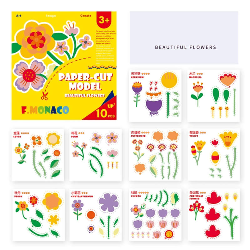 Flower Monaco Paper Cut Model-1954803095015919619