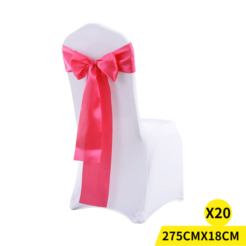 20x Satin Table Runners Chair Sashes Mauve-1954802693855907840