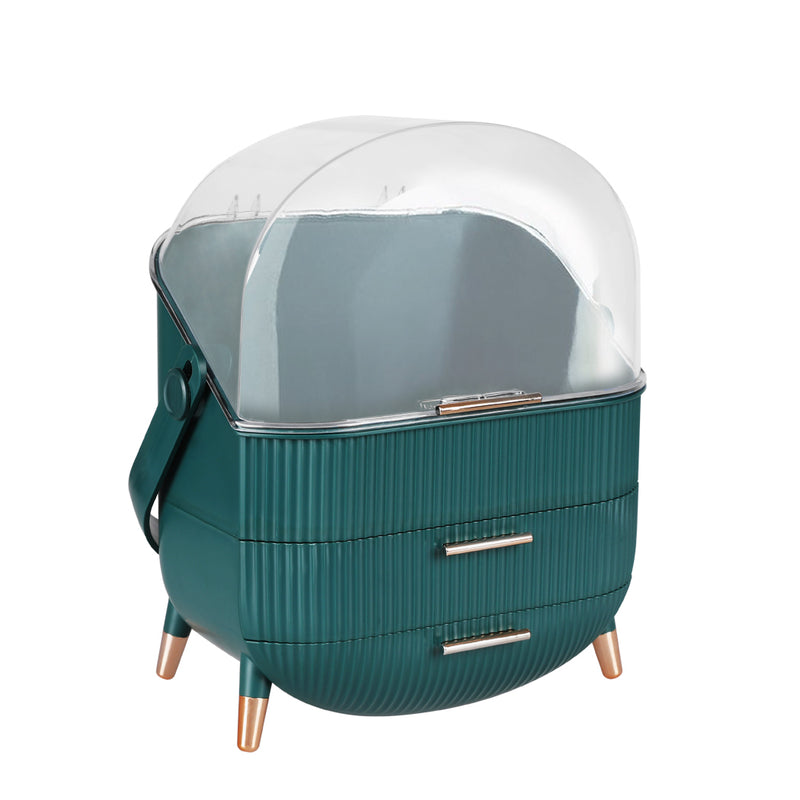 Makeup Storage Case Cosmetic Organiser Green-1954803002669928448