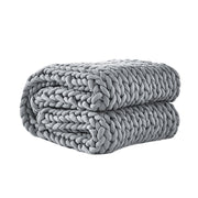 Dreamz Knitted Weighted Blanket Chunky Grey Kids-1954802943781900288