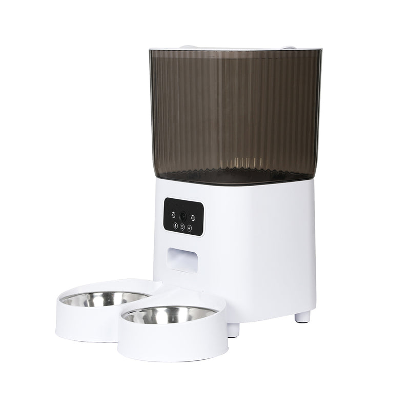 PaWz 5L Auto Pet Feeder Automatic Camera Wi-Fi White-1954802575454900224