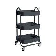 Levede 3 Tiers Kitchen Trolley Cart Grey-1954802728517636096