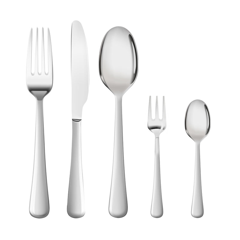 TOQUE Cutlery Set Stainless Steel 30PCS Silver-1954802794645032960