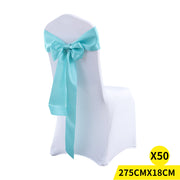 50x Satin Chair Sashes Cloth Cover Wedding Tiffany-1954802695655264256