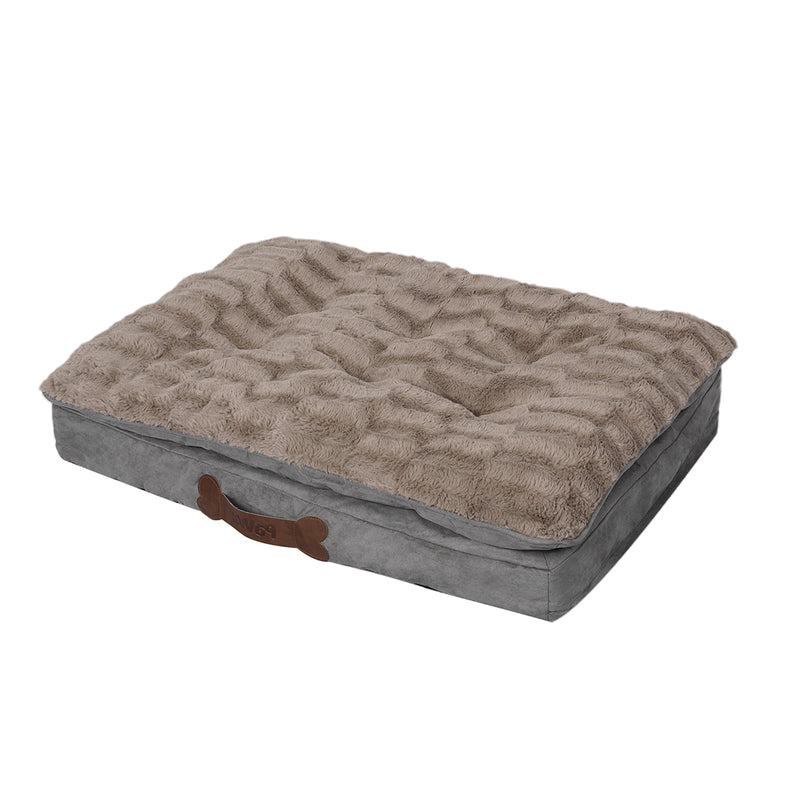PaWz Dog Calming Bed Pet Cat Removable M Khaki Medium-1954802527287513088