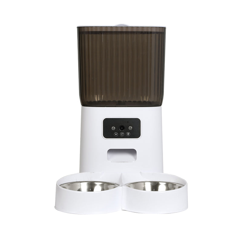 PaWz 5L Auto Pet Feeder Automatic Camera Wi-Fi White-1954802575454900225
