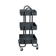 Levede 3 Tiers Kitchen Trolley Cart Grey-1954802728517636097