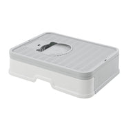 PaWz Foldable Cat Litter Box Tray Enclosed Grey-1954802553015373825