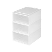 Plastic Storage Box Stackable Containers M 3PK Medium-1954802598393548801