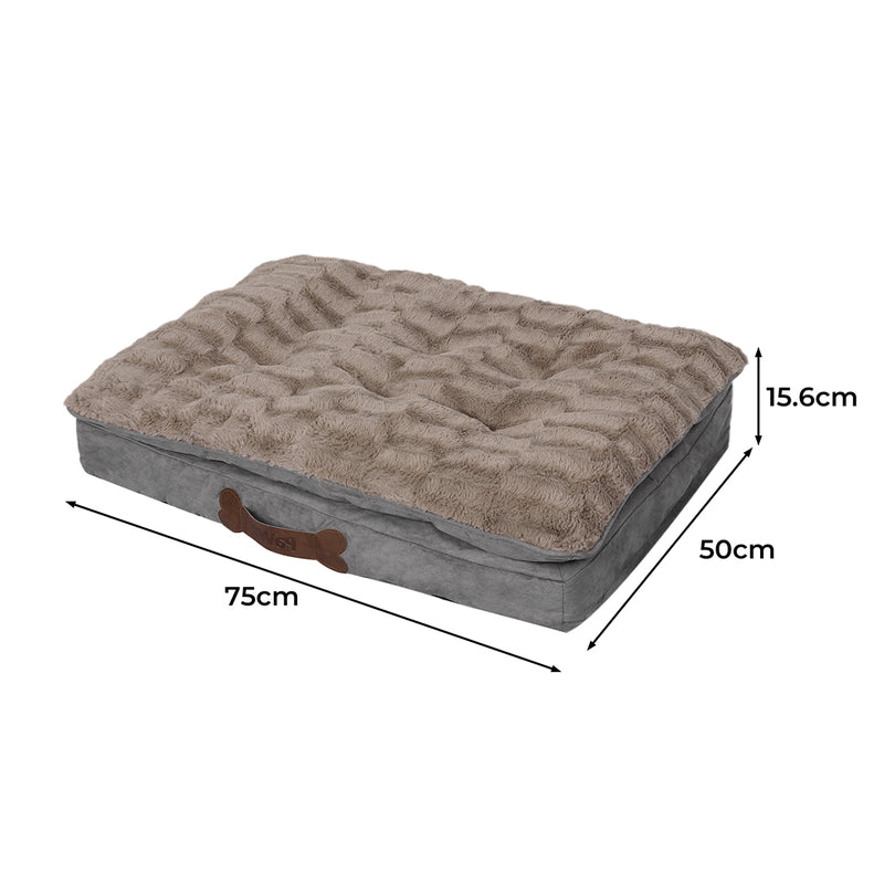 PaWz Dog Calming Bed Pet Cat Removable S Khaki Small-1954802527631446018