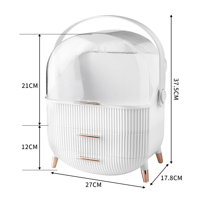 Makeup Organizer Case Drawer Portable White-1954803003059998722
