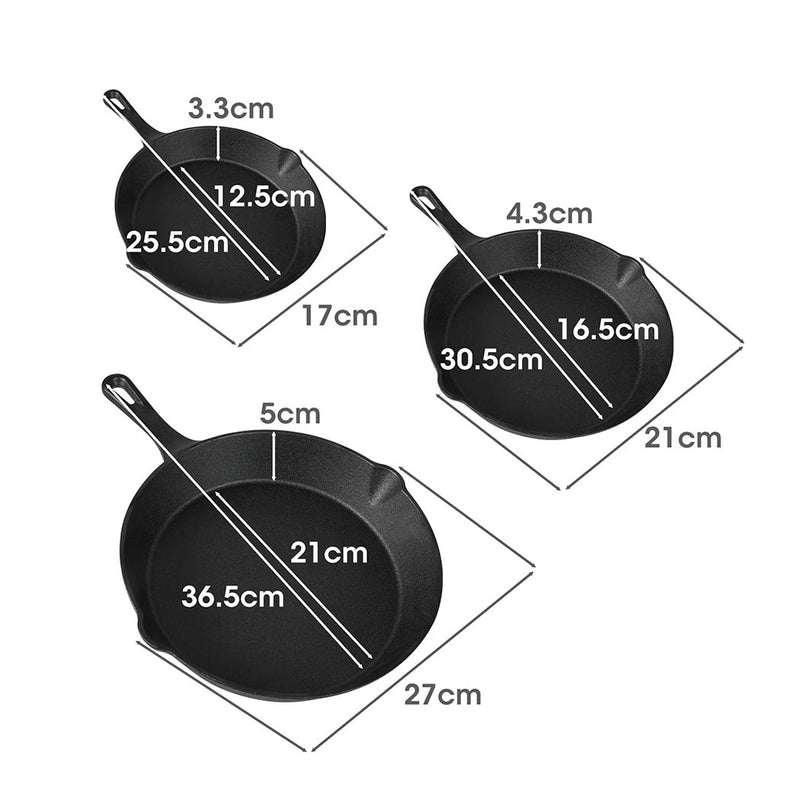 TOQUE Non Stick Frying Pan Set 3PCS-1954802795370647553