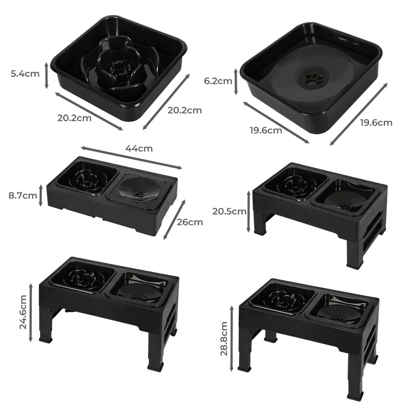 PaWz Elevated Pet Feeder 4 Height Adjustable-1954802562670661634