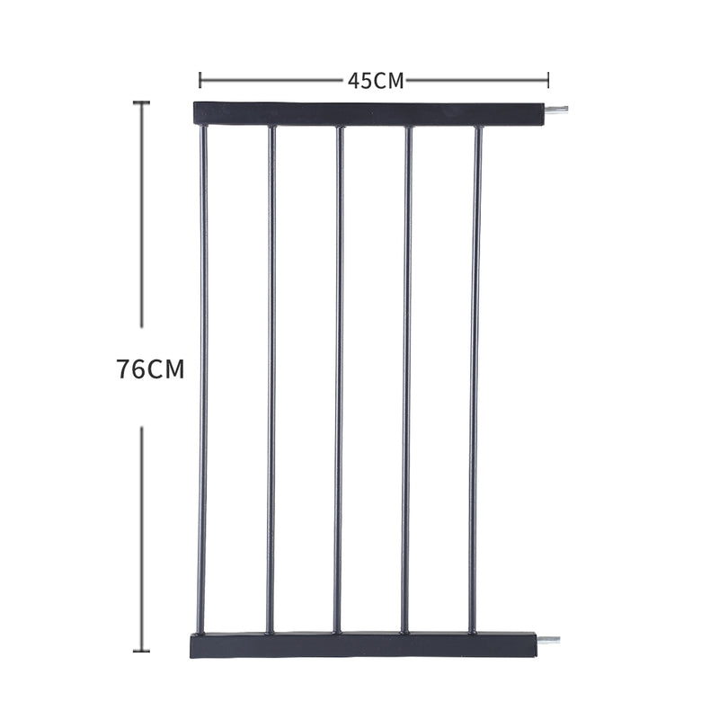 Levede Baby Safety Gate Adjustable Pet Black 45cm Extension-1954802908604272642