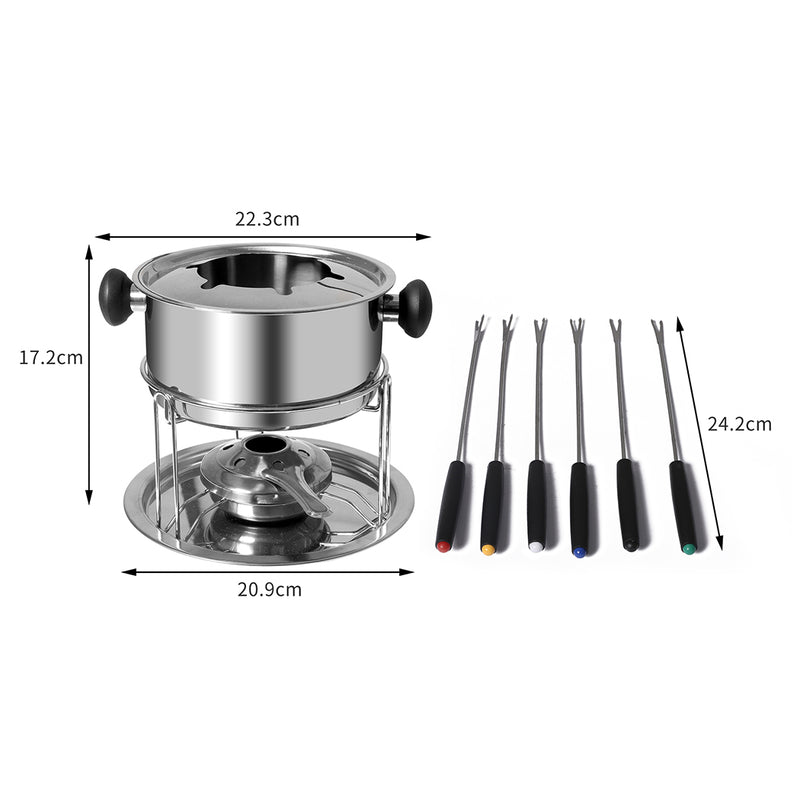 Toque Classic Fondue Set 12pcs Stainless-1954802792413663234