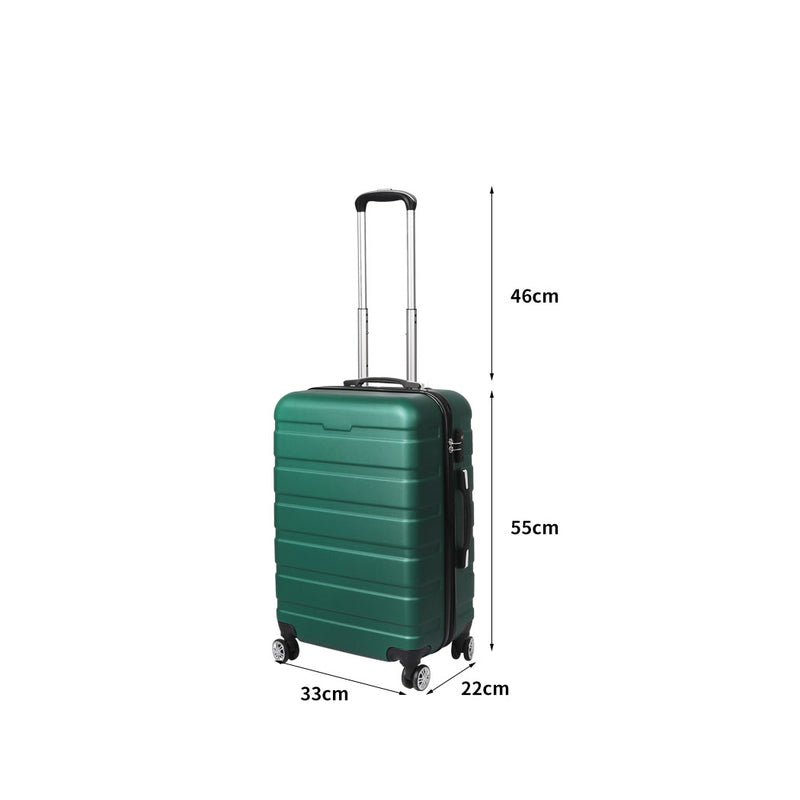 Slimbridge 20" Carry On Luggage Case Green 20 inch-1954802812672151554